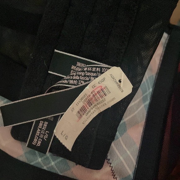 Sexy Unlined Bustier Satin lingerie Red plaid 90s punk lace Bralette top NWT - Picture 4 of 5